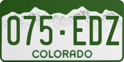 CO license plate 075EDZ