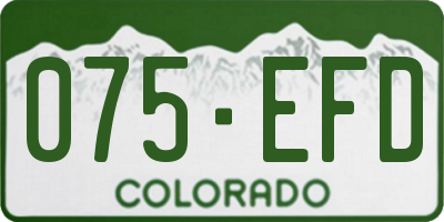 CO license plate 075EFD