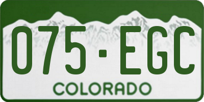 CO license plate 075EGC