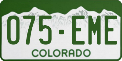 CO license plate 075EME