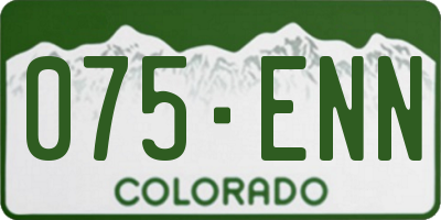 CO license plate 075ENN