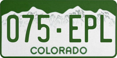 CO license plate 075EPL