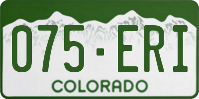 CO license plate 075ERI