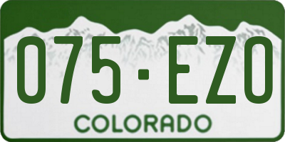 CO license plate 075EZO