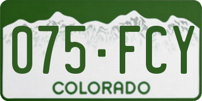 CO license plate 075FCY