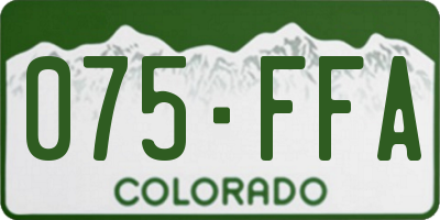 CO license plate 075FFA