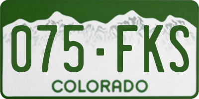 CO license plate 075FKS