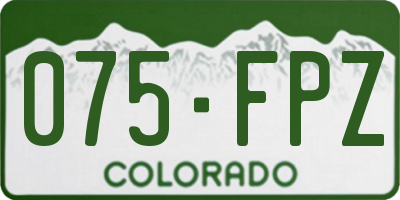 CO license plate 075FPZ