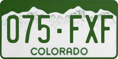 CO license plate 075FXF