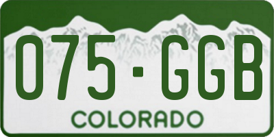CO license plate 075GGB