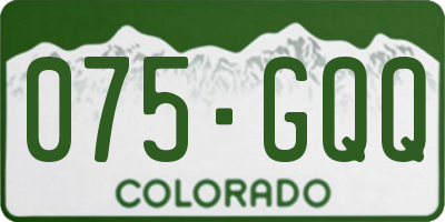 CO license plate 075GQQ