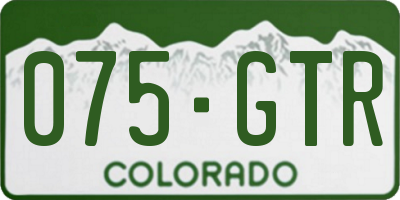 CO license plate 075GTR