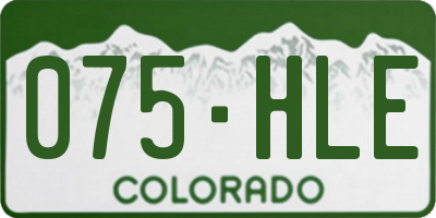 CO license plate 075HLE