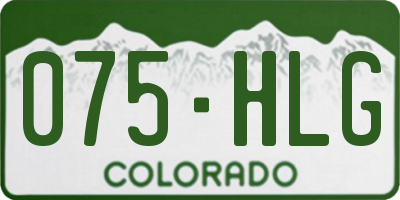 CO license plate 075HLG