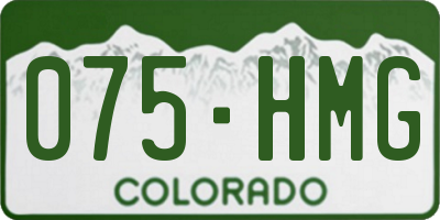 CO license plate 075HMG