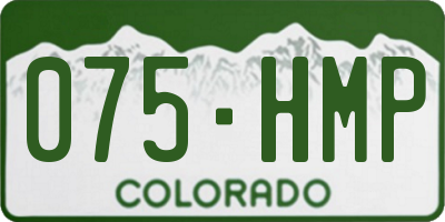 CO license plate 075HMP