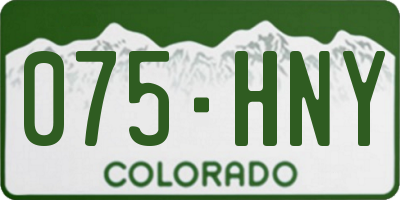 CO license plate 075HNY