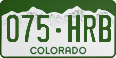 CO license plate 075HRB