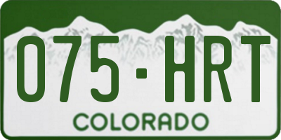 CO license plate 075HRT