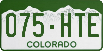 CO license plate 075HTE