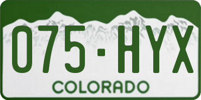 CO license plate 075HYX