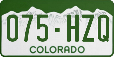 CO license plate 075HZQ