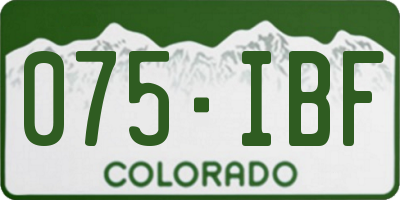 CO license plate 075IBF