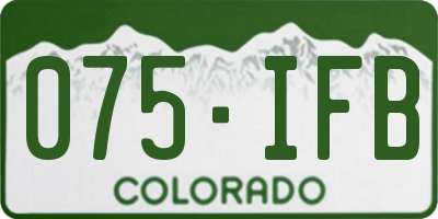CO license plate 075IFB