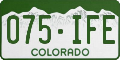 CO license plate 075IFE