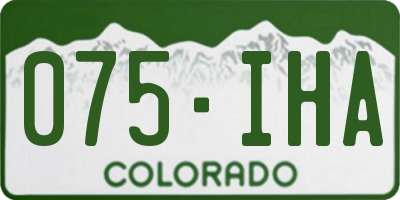 CO license plate 075IHA