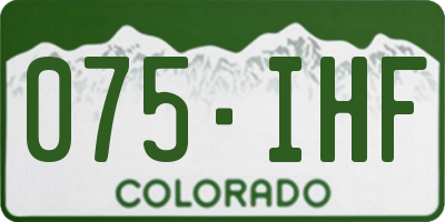 CO license plate 075IHF