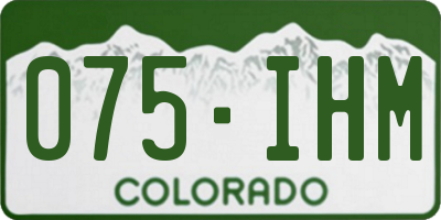 CO license plate 075IHM