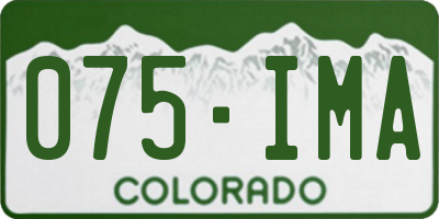 CO license plate 075IMA