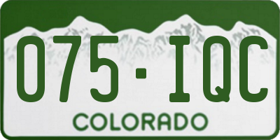 CO license plate 075IQC