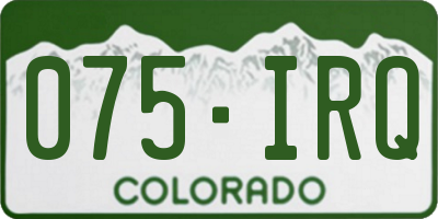 CO license plate 075IRQ