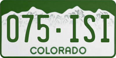 CO license plate 075ISI