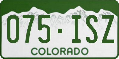 CO license plate 075ISZ