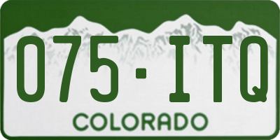CO license plate 075ITQ