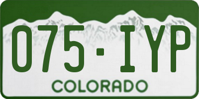 CO license plate 075IYP