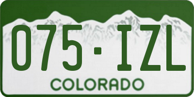 CO license plate 075IZL