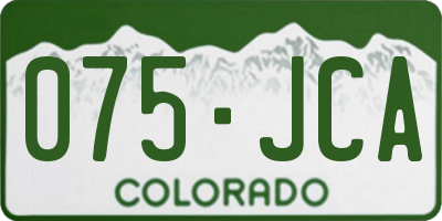 CO license plate 075JCA