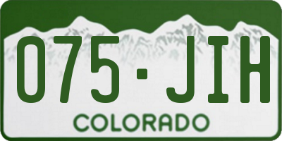 CO license plate 075JIH