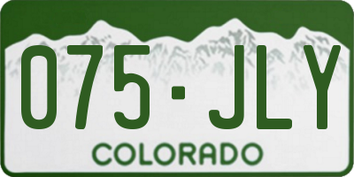 CO license plate 075JLY