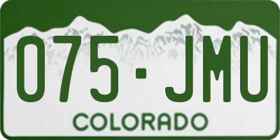 CO license plate 075JMU