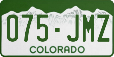 CO license plate 075JMZ