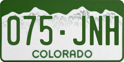 CO license plate 075JNH