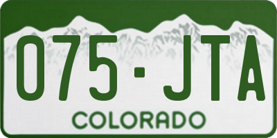 CO license plate 075JTA