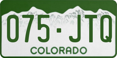 CO license plate 075JTQ