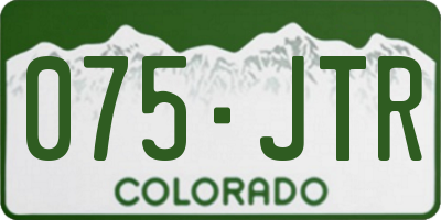 CO license plate 075JTR