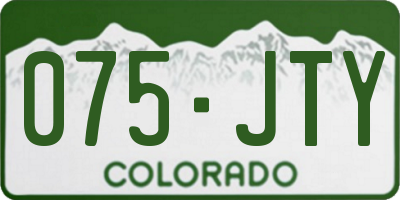 CO license plate 075JTY